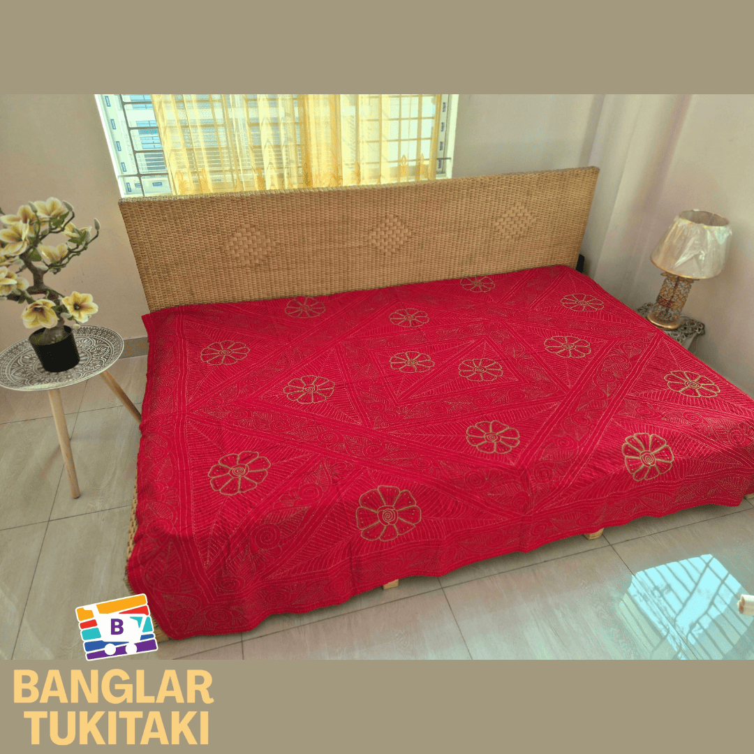 Maroon Nakshi Kantha