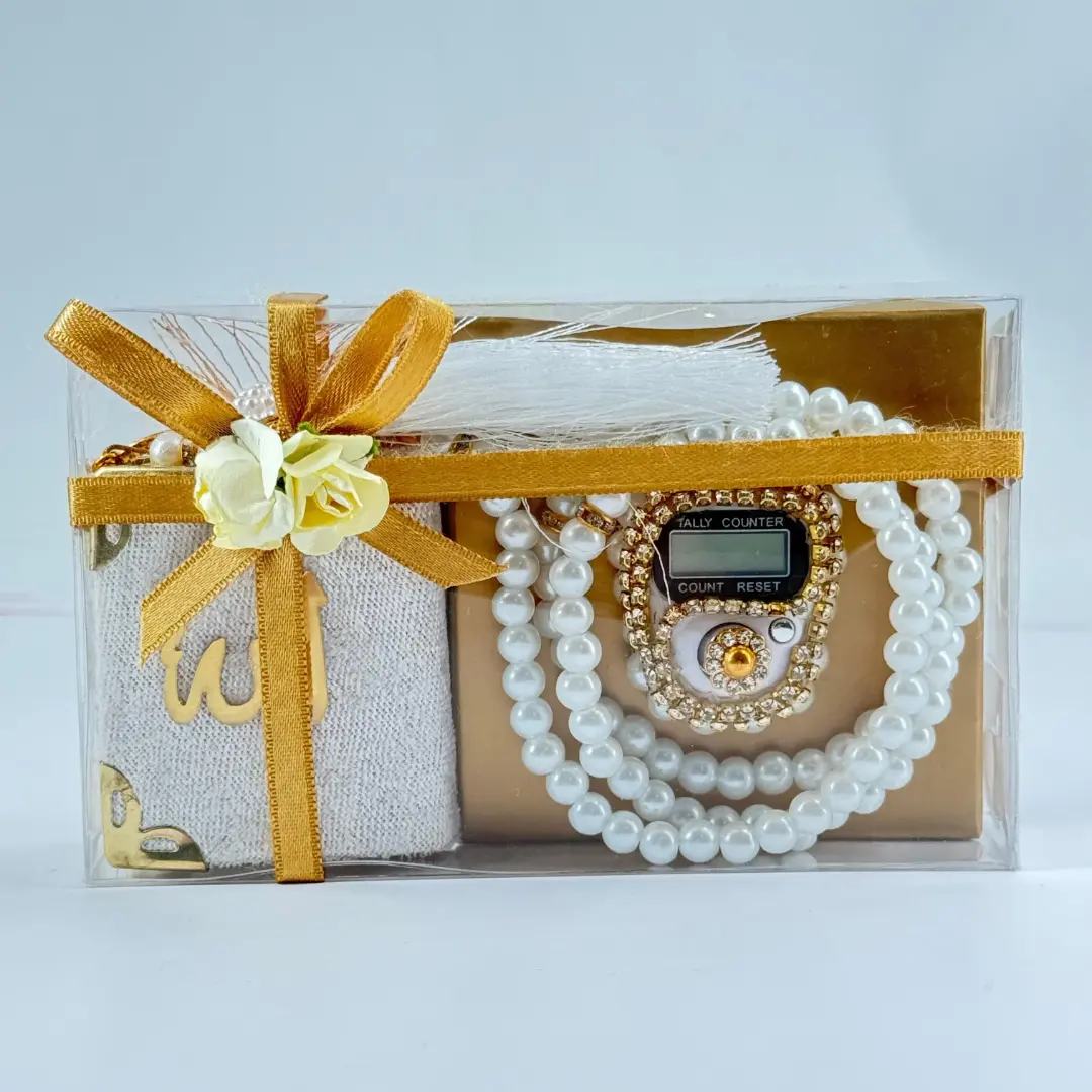 Premium Tasbeeh - Mini Quran Gift Set - White - Image 3