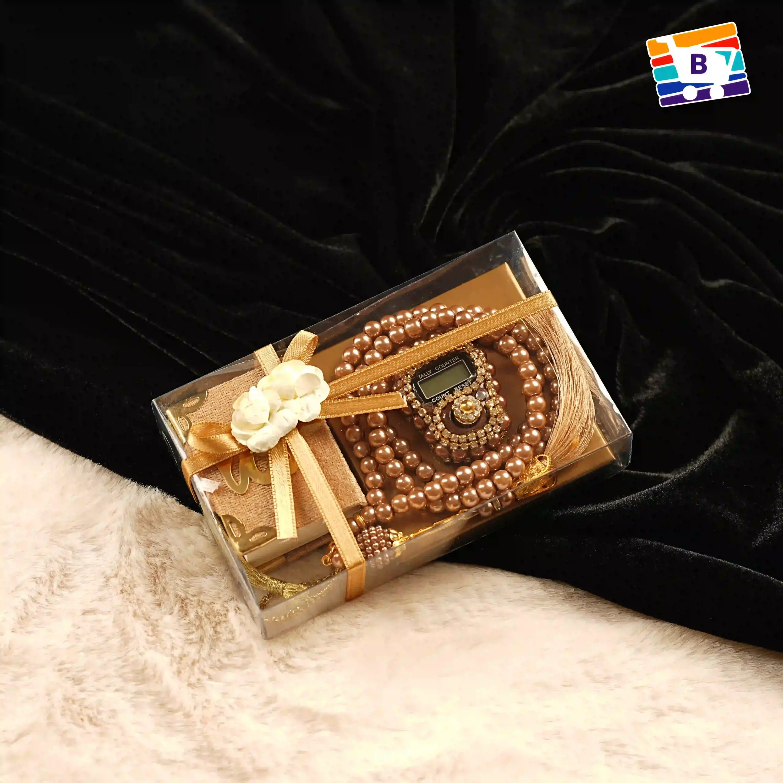 Premium Tasbeeh - Mini Quran Gift Set - Gold - Image 4